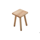 Simple Stool Made To Order - Shown in Ash with 50mm Radius Corners & Bullnose edge profile